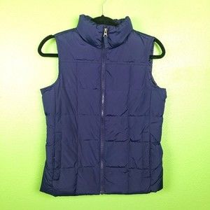 Land's End Women's Down Feather Base Puffer Zip Up Vest Size XS/2-4